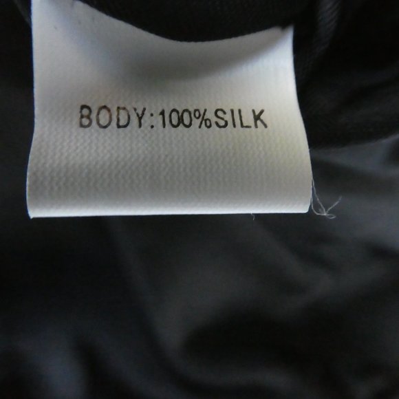 SiLK Vintage 90s Kay Unger Blazer Blouse Elegant Evening Liquid Satin Ruffle M - Picture 9 of 10